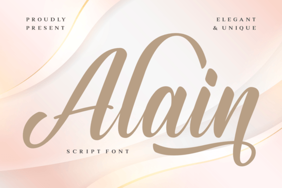 Alain Font for Elegant Script Design Projects