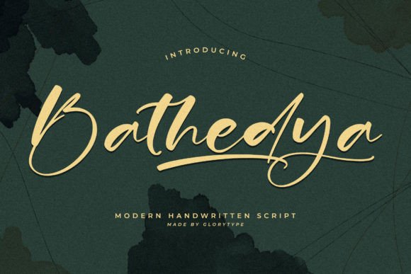 Bathedya Script Font for Elegant Handmade Crafts