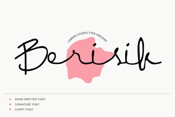 Berisik: A Signature Script Font for Modern Web Design
