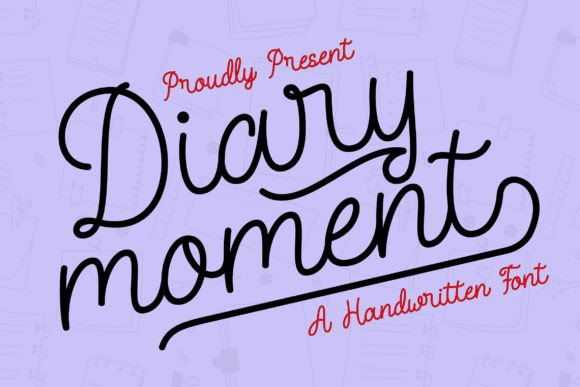 Diary Moment: A Graceful Script Font for Elegant Designs