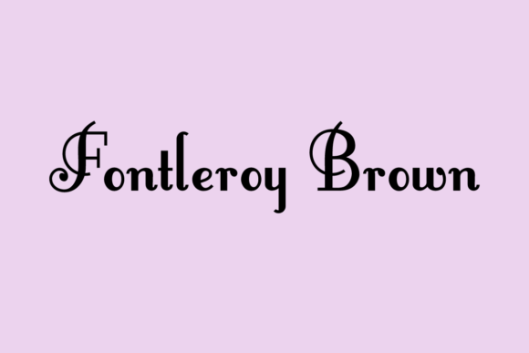 Fontleroy Brown: A Graceful Script Typeface for Editorial Design