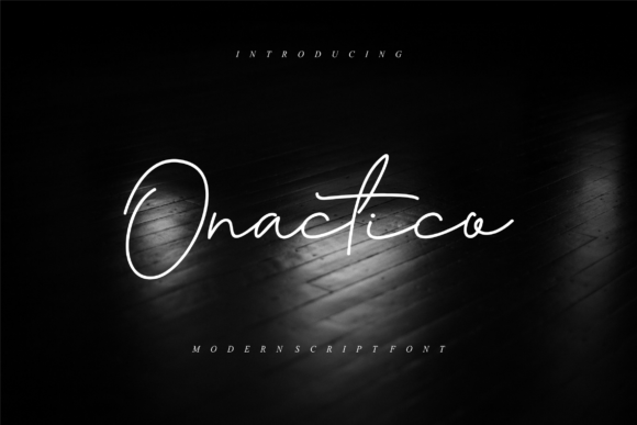 Onactico: A Script Font for Editorial Design and Branding