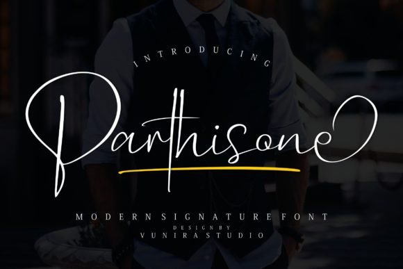 Parthisone: A Modern Script Font for Editorial Design