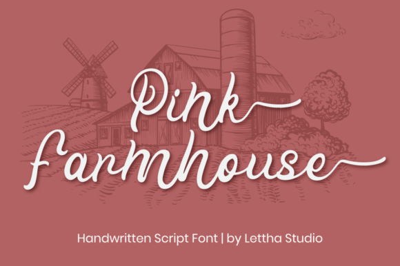 Pink Farmhouse Font for Branding and Design