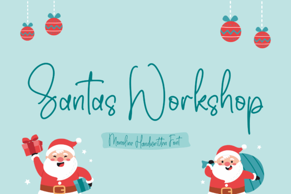 Santas Workshop Font for Cozy Craft Projects