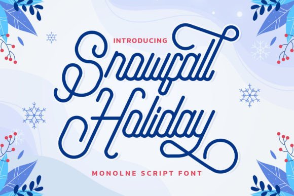 Snowfall Holiday Font for Editorial Design and Content Layouts