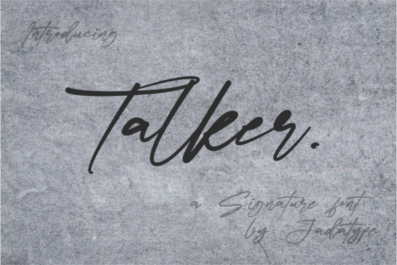 Talker Script Font for Craft Projects and Branding